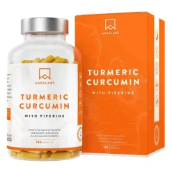Aavalabs Kurkuma Kapseln-Curcumin + Piperin vegan Kapseln, 180 St