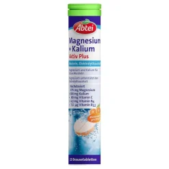 Abtei Muskulatur-Magnesium + Kalium Aktiv Plus Brausetabletten, 15 St