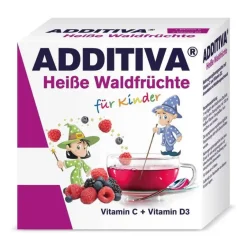 Kinder Additiva Vitamin D (Colecalciferol)|Vitamin C (Ascorbinsäure)-heiße Waldfrüchte Pulver, 100 g