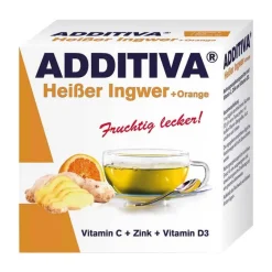 Additiva Zink|Vitamin D (Colecalciferol)-Heißer Ingwer + Orange Pulver, 120 g
