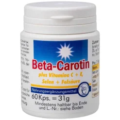 Best Canea-Pharma Beta Carotin Kapseln + Vitamine C, E, Selenhefe + Folsäure, 60 St