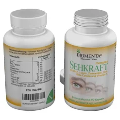 Biomenta Lutein-Sehkraft Kompl.DHA Lutein Zeaxanthin Kapseln , 90 St