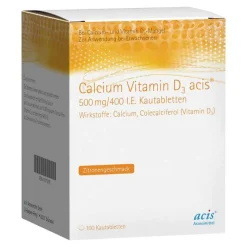 acis Vitamin D (Colecalciferol)|Calcium-Calcium Vitamin D3 ® 500 mg/400 I.E. Kautabletten, 100 St