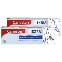 Clearance Canesten EXTRA Creme gegen Haut- und Fußpilzerkrankungen, 2x50 g