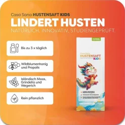 Casa Sana Hustenstiller Kinder|Hustensaft Kinder-Hustensaft Kids, 200 ml