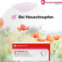 Aliud Pharma Allergie Medikamente|Cetirizin-CETIRIZIN AL 10 mg Filmtabletten, 20 St