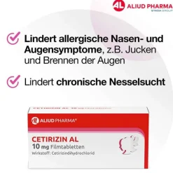 Aliud Pharma Allergie Medikamente|Cetirizin-CETIRIZIN AL 10 mg Filmtabletten, 50 St