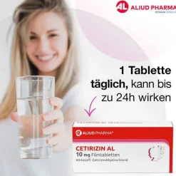 Aliud Pharma Allergie Medikamente|Cetirizin-CETIRIZIN AL 10 mg Filmtabletten, 50 St