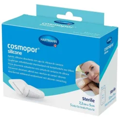 Cosmopor Wundpflaster-® silicone Wundverband 5x7,2 cm, 5 St