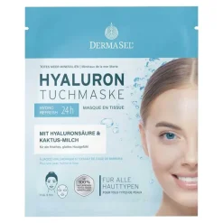 Dermasel Gesichtsmasken Für Ein Gepflegtes Hautbild-Hyaluron Tuchmaske, 1 St