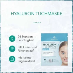 Dermasel Gesichtsmasken Für Ein Gepflegtes Hautbild-Hyaluron Tuchmaske, 1 St