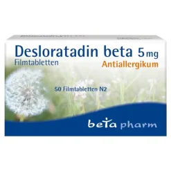 Betapharm Desloratadin|Allergie Medikamente-Desloratadin beta 5 mg Filmtabletten, 50 St