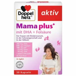 Clearance Doppelherz Mama plus mit DHA + Folsäure Kapseln, 30 St