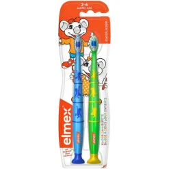 Elmex Zahnpflege|Zahnbürsten-Kinder Zahnbürste Duo Pack, 2 St