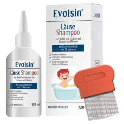 Clearance Evolsin Läuseshampoo mit Läusekamm, 120 ml