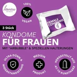 Clearance Loovara Female Condoms, 3 St