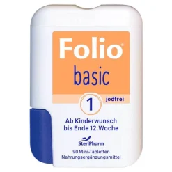 Folio Schwangerschaft|Kinderwunsch Tabletten-1 basic jodfrei Filmtabletten, 90 St