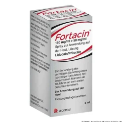 Online Fortacin 150 mg / ml + 50 mg / ml Spray z.Anw.a.Haut, 5 ml