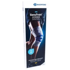 Bauerfeind Genutrain Kniebandage mit Silikonhaftrand Gr. 3 titan, 1 St