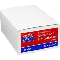 Rollenpflaster|Heftpflaster-Gothaplast Heftpflaster Vlies 1,25 cm x 10 m, 24 St