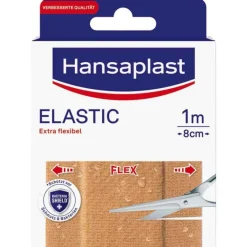Hansaplast Wundpflaster|Heftpflaster-Elastic Pflaster 8 cmx1 m, 1 St