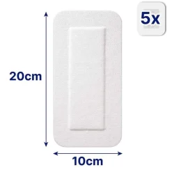 Hansaplast Wundpflaster|Heftpflaster-SENSITIVE 4XL Wundverband steril 10x20 cm, 5 St