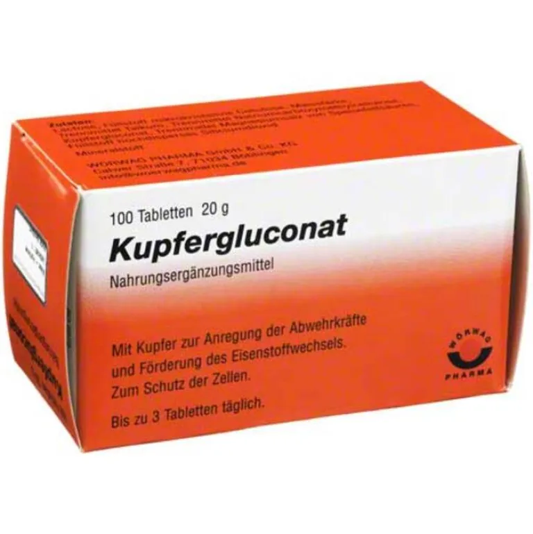 Wörwag Pharma Kupfer-Kupfergluconat Tabletten, 100 St