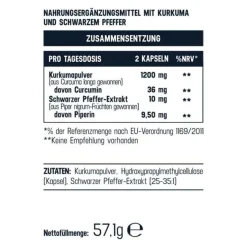 Balasense Kurkuma Kapseln-Kurkuma mit Piperin 600 mg, 90 St