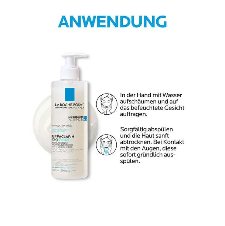 Best La Roche Posay Effaclar H Iso-Biome Reinigungscreme, 390 ml