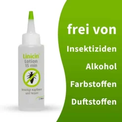 Kinder Linicin Läusemittel|Läuseshampoo-® Lotion 15 min ohne Läusekamm, 100 ml