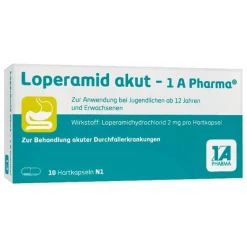 1A Pharma Durchfallmittel-Loperamid akut – 1 A Pharma® Hartkapseln, 10 St