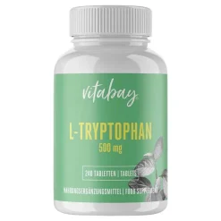 Best Vitabay L-Tryptophan 500 mg Aminosäure vegan Tabletten, 240 St