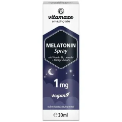 Vitamaze Melatonin Spray-Melatonin 1 mg hochdosiert vegan Spray, 30 ml