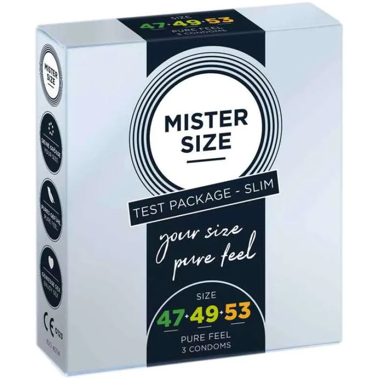 Best Mister Size Probierpackung 47-49-53 Kondome, 3 St