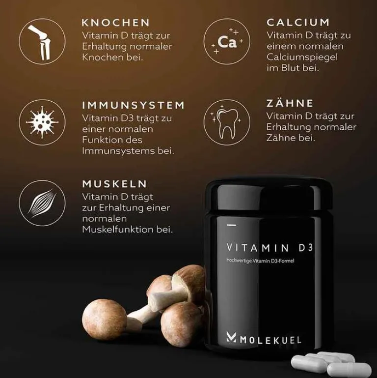 Outlet Molekuel Premium Vitamin D3-Formel, 120 St