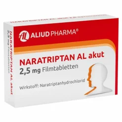 Aliud Pharma Migräne Tabletten-NARATRIPTAN AL akut 2,5 mg Filmtabletten, 2 St
