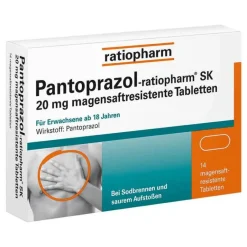 Discount Ratiopharm Pantoprazol-® SK 20 mg magensaftresistente Tabletten, 14 St