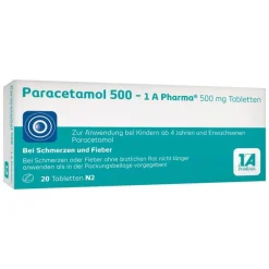 1A Pharma Paracetamol|Kopfschmerztabletten-Paracetamol 500 Tabletten, 20 St