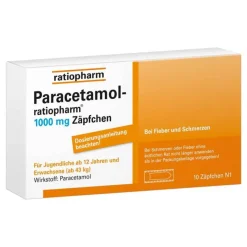 Clearance Ratiopharm Paracetamol 1000 mg Erwachsene -Suppositorien, 10 St