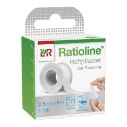 Ratioline Heftpflaster-acute Heftpflaster 2,5 cm x 5 m, 1 St