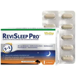 Vision Healthcare Melatonin Tabletten-Revisleep Pro Schlafunterstützung mit Melatonin Kapseln , 30 St