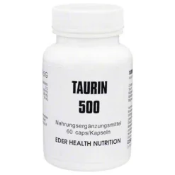 Eder Health Nutrition Taurin|Aminosäuren-Taurin 500 Kapseln, 60 St