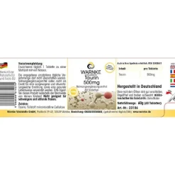 Hot Warnke Taurin 500 mg Tabletten, 60 St