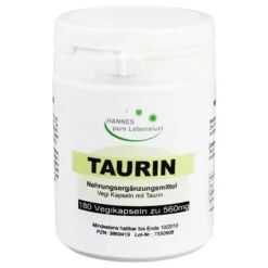 Hannes pure Lebenslust Taurin|Aminosäuren-Taurin Vegi Kapseln, 180 St