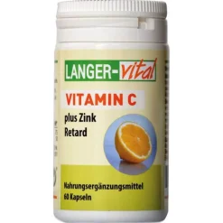 Langner-Vital Zink|Vitamin C (Ascorbinsäure)-Vitamin C 300 mg + Zink Depot, 60 St