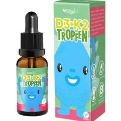 BjökoVit Vitamin K|Vitamin D (Colecalciferol)-Vitamin D3 + K2 Kinder Tropfen, 10 ml