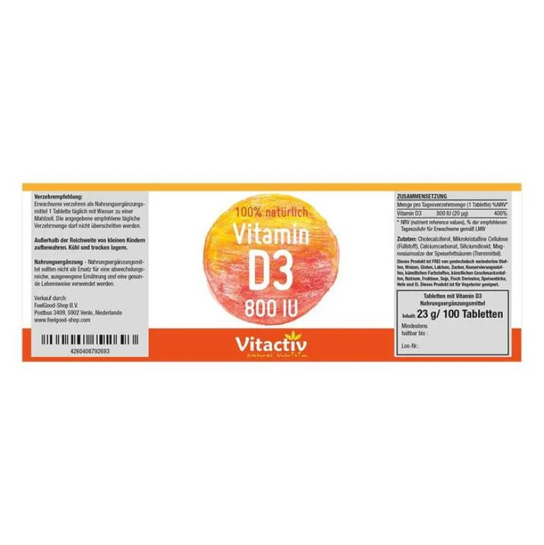 Sale Feelgood Vitamin D3 Tabletten, 100 St