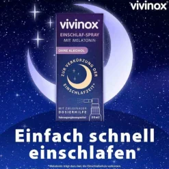 Vivinox Melatonin Spray-® Einschlaf-Spray mit Melatonin bei Einschlafstörungen, 50 ml