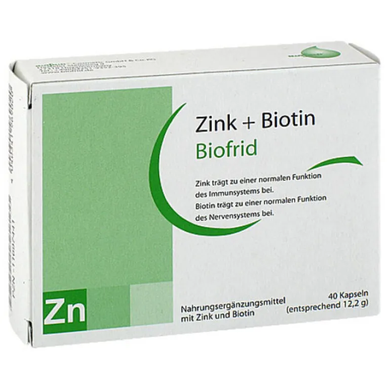 Biofrid Zink-Zink + Biotin Kapseln, 40 St
